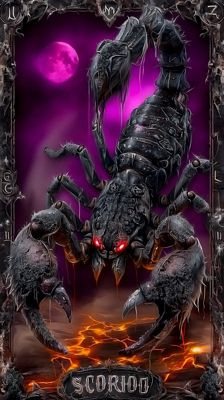 SCORPIAN WILD ANIMAL AI ART STICKER 08