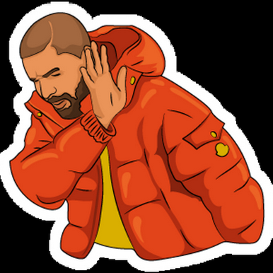 drake orange coat band sticker
