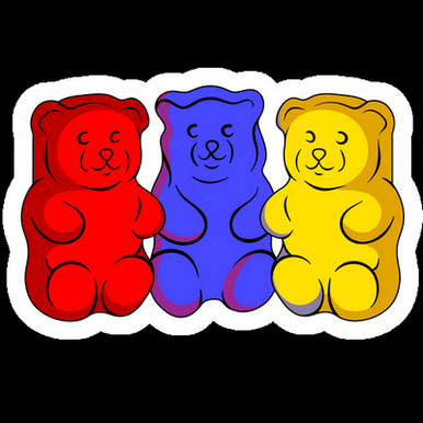 gummy bears candy sticker