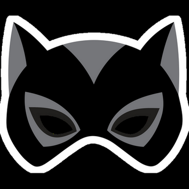 cat womanmask batman sticker