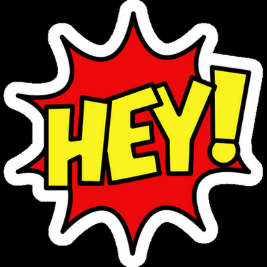 HEY batman sticker