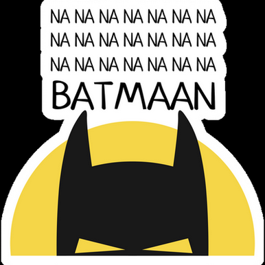 na na na batman cartoon sticker
