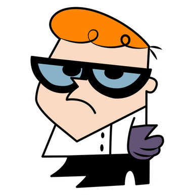 dexter lab dissappointed cartoon sticker