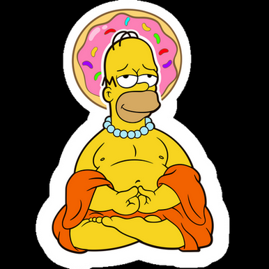 homer buddha simpsons sticker