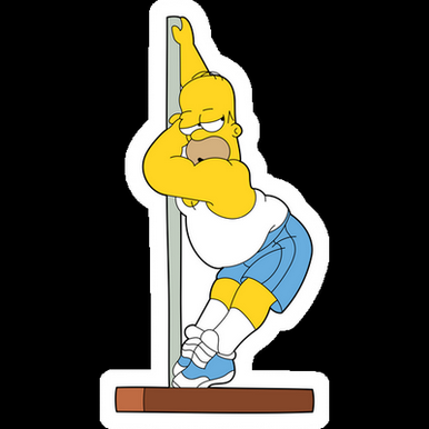 homer pole dance simpsons sticker