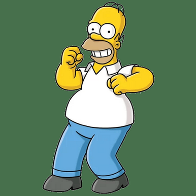 homer yippie simpsons sticker