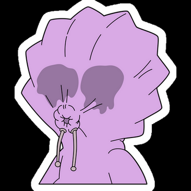 lisa crying hoodie simpsons sticker