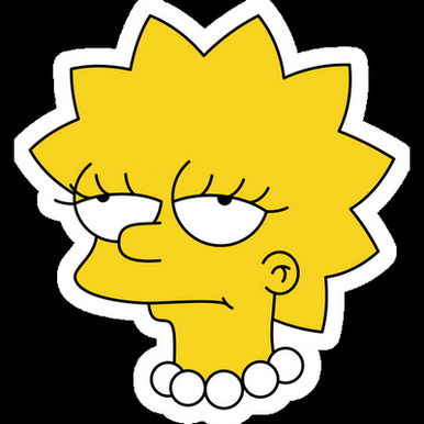 lisa irritated simpsons sticker