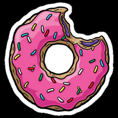 pink donut simpsons sticker