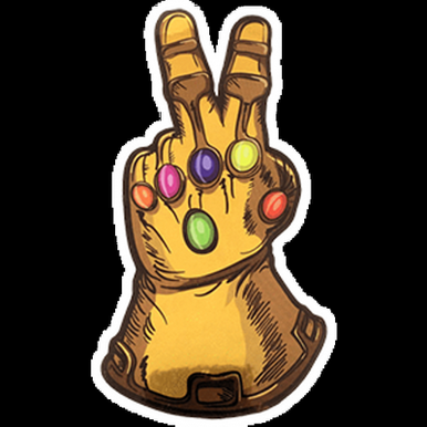 The Infinity Gauntlet Deuces Sticker