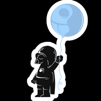 star wars darth vader kid cartoon sticker