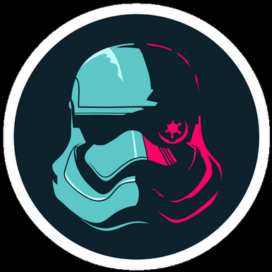 star wars the force awakens stormtrooper cartoon sticker