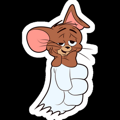 tom and jerry charmed jerry cartoon sticker