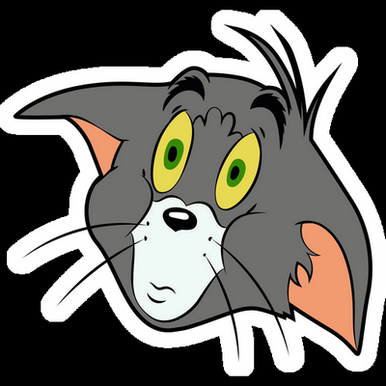 tom jerry confused tom cartoon sticker