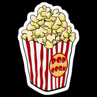 box of popcorn food sticker