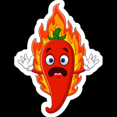 chilli pepper stop fire food sticker