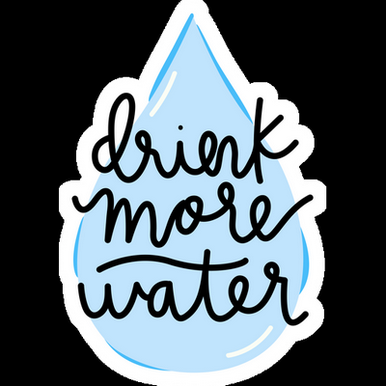 drink more water food sticker