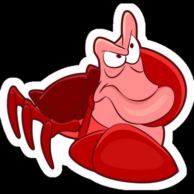 ariel the little mermaid sebastian Cartoon Sticker 44