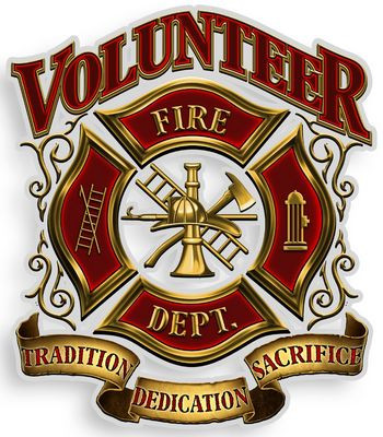 Volunteer FD COLOR FIREFIGHTER STICKER 11