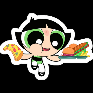 bubble guppies buttercup food Cartoon Sticker