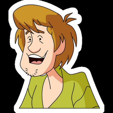 scooby doo shaggy smile cartoon sticker