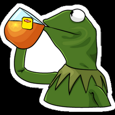 kermit ice tea sesame street sticker