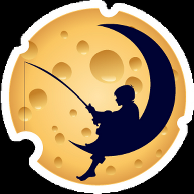 dreamworks cheese logo round sticker
