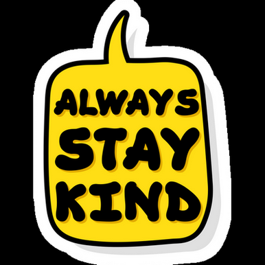 always stay kind girl sticker