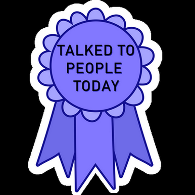 award badge talked to people today girl sticker