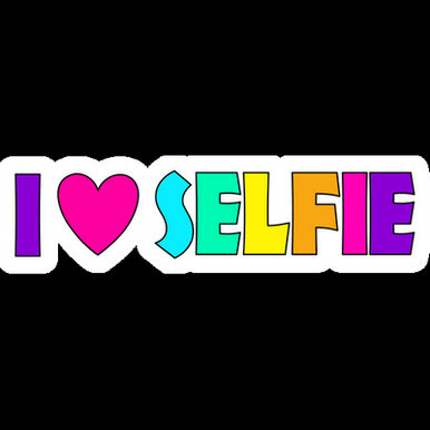i love selfie girl sticker