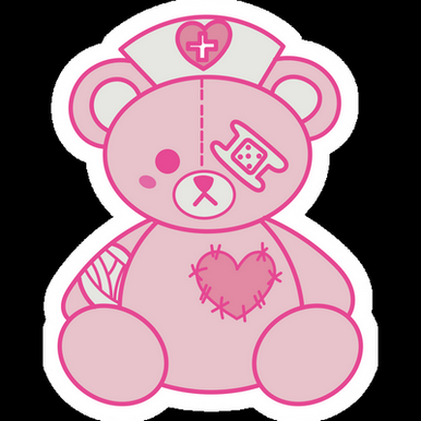 plush teddy toy girl sticker