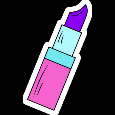 violet lipstick girl sticker