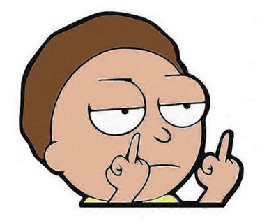 Rick & Morty flip off 1 sticker