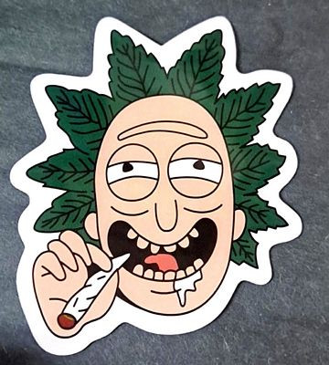 Rick & Morty stoned sticker
