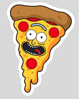 Rick And Morty Pizza Sticker