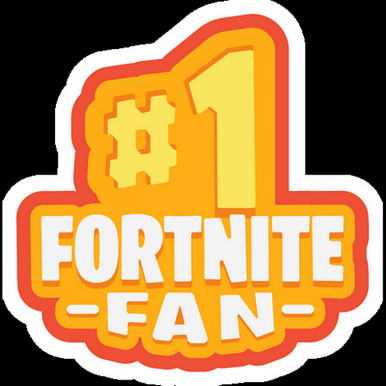 number 1 fortnite fan gamer sticker
