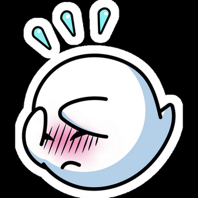 mario boo upset gamer sticker