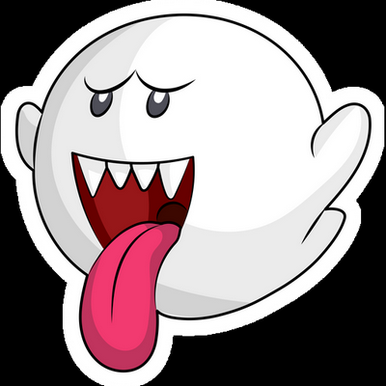 super mario boo gamer sticker
