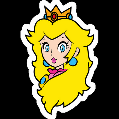 super mario princess gamer sticker