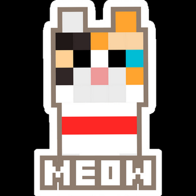 minecraft cat meow gamer sticker