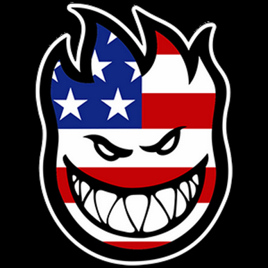 USA FLAG SPITFIRE PATRIOTIC STICKER