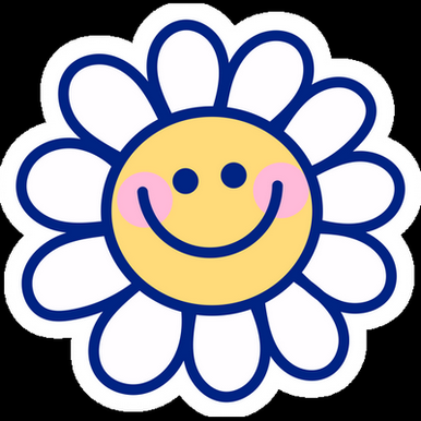 chamomile happy plant flower sticker