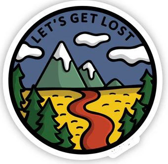 Lets Get Lost plant flower sticker