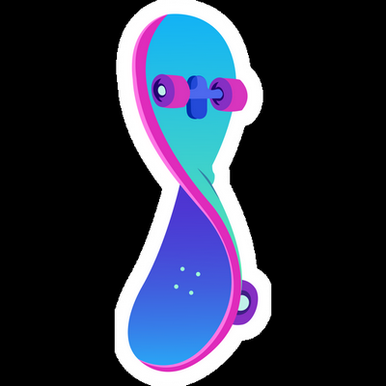 turner skateboard sk8 sticker