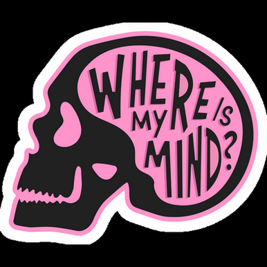 skull where is my mind SKULL STICKER