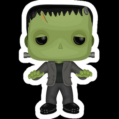 cartoon frakenstien zombie sticker