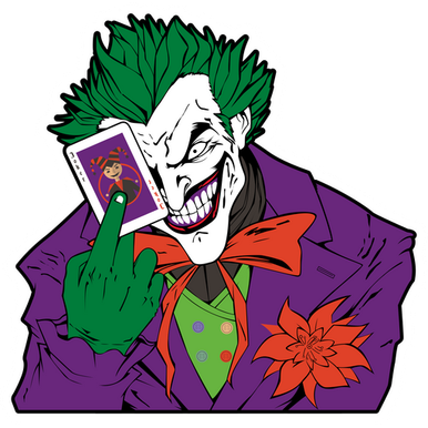 batman joker card cartoon sticker