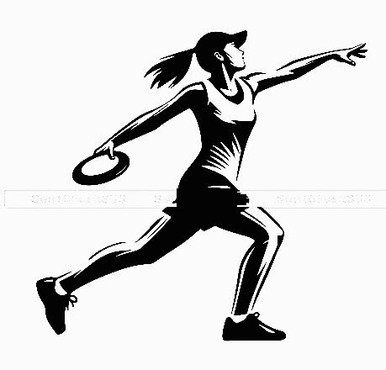 disc golf silhouette sticker 2