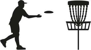 disc golf silhouette sticker 6