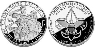 Boy Scouts of American Centennial Commemorative Coin Sticker